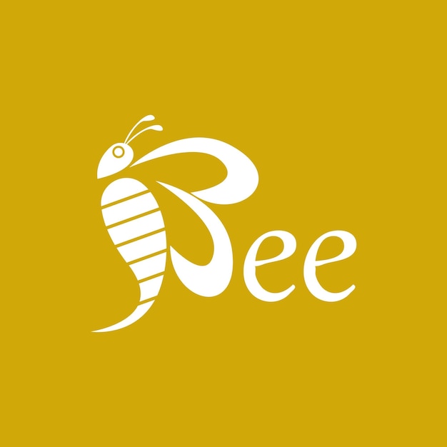 Ilustración de la plantilla de vector de ícono y símbolo de abeja