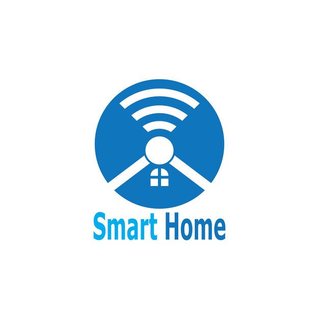 Ilustración de plantilla de vector de logotipo de conexión de hogar inteligente