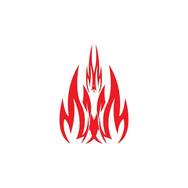 Ilustración de plantilla de vector de logotipo de llama de fuego