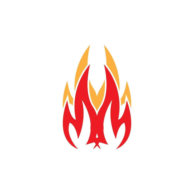 Ilustración de plantilla de vector de logotipo de llama de fuego