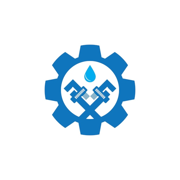 Ilustración de plantilla de vector de logotipo de servicio de plomería