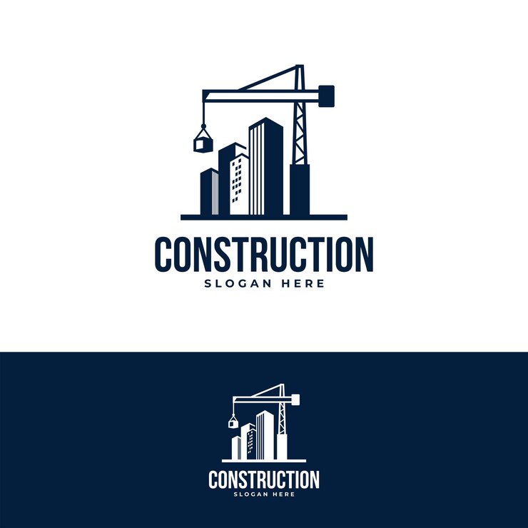 Vector ilustración de plantilla vectorial del diseño del logotipo del edificio de la construcción de la grúa de torre
