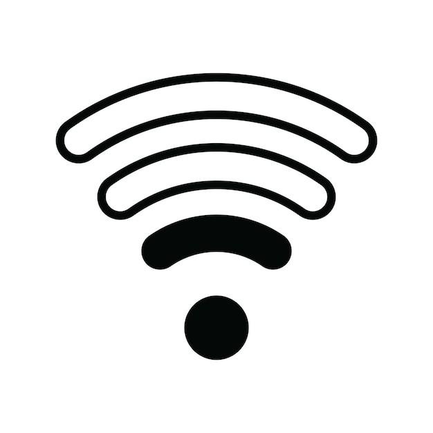 Ilustración de la plantilla vectorial del diseño del logotipo del icono de conexión wifi EPS 10