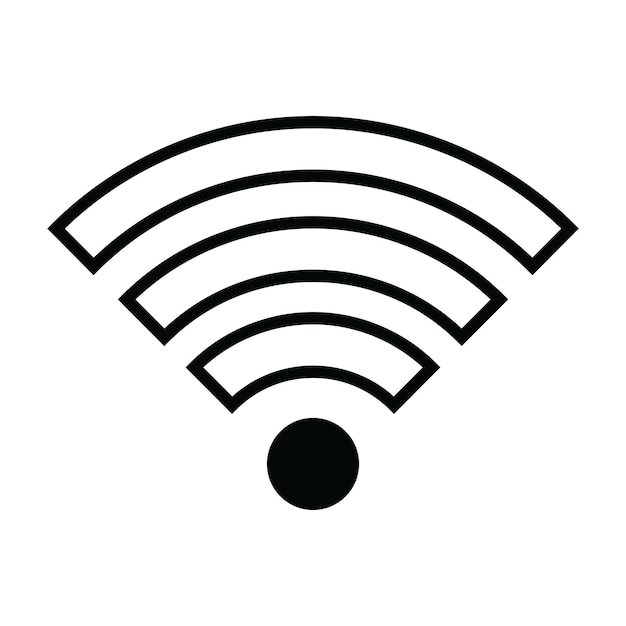 Vector ilustración de la plantilla vectorial del diseño del logotipo del icono de conexión wifi eps 10