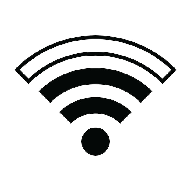 Ilustración de la plantilla vectorial del diseño del logotipo del icono de conexión wifi EPS 10