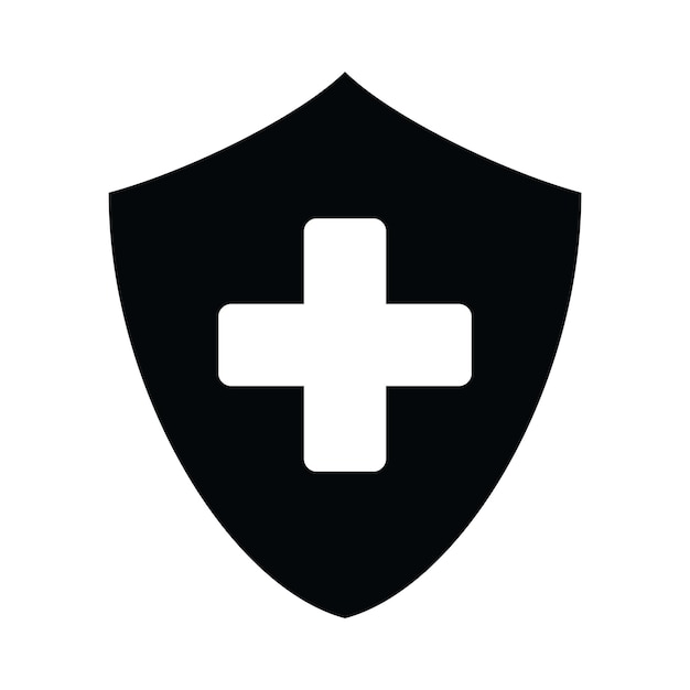 Ilustración de la plantilla vectorial del diseño del logotipo del icono de seguro de salud EPS 10