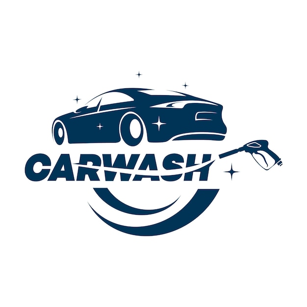 Ilustración de plantilla vectorial de diseño de logotipo de lavado de automóviles