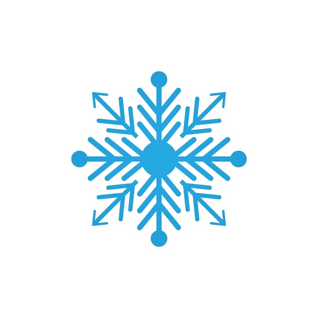 Ilustración de la plantilla vectorial del logotipo de hielo de nieve
