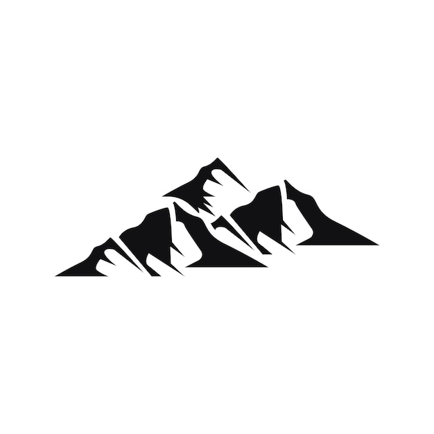 Vector ilustración de la plantilla vectorial del logotipo del icono de la montaña