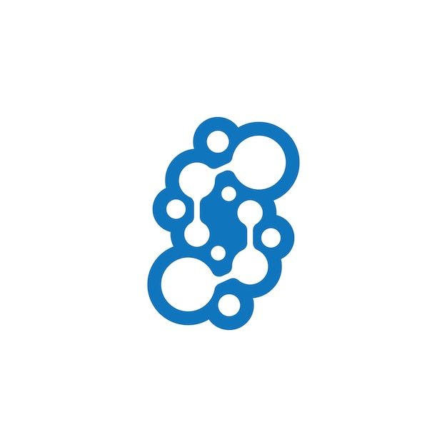 Ilustración de la plantilla vectorial del logotipo de la molécula