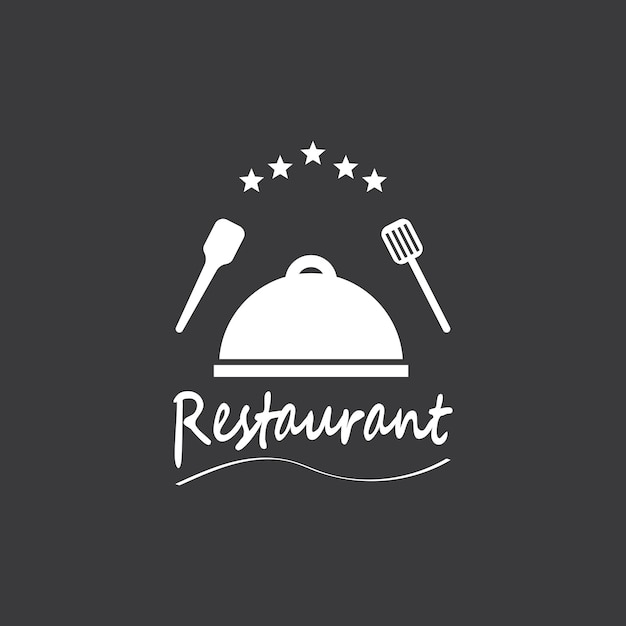 Ilustración de la plantilla vectorial del logotipo del restaurante