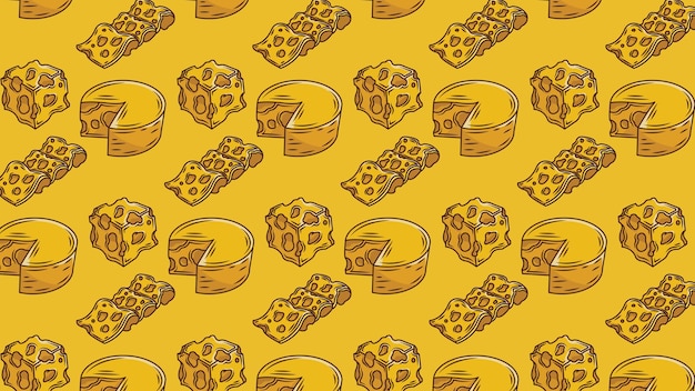 Ilustración de plantillas de queso dibujadas a mano