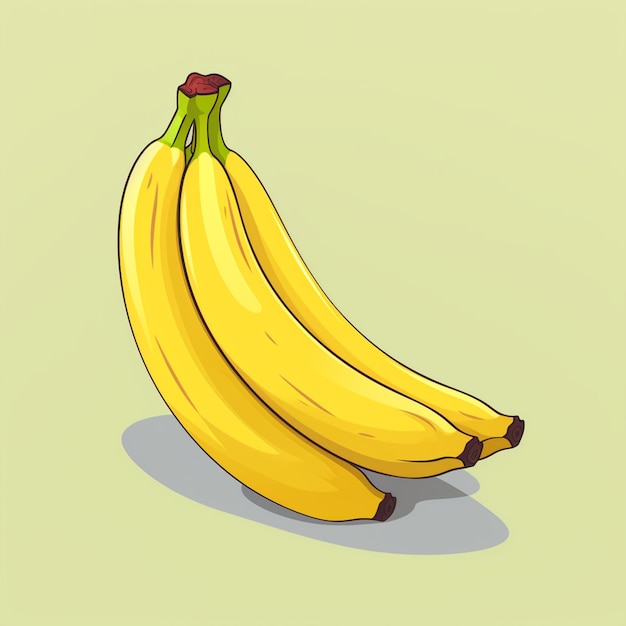 Ilustración plátano vector fruta comida tropical fresco amarillo elemento aislado conjunto pelar na