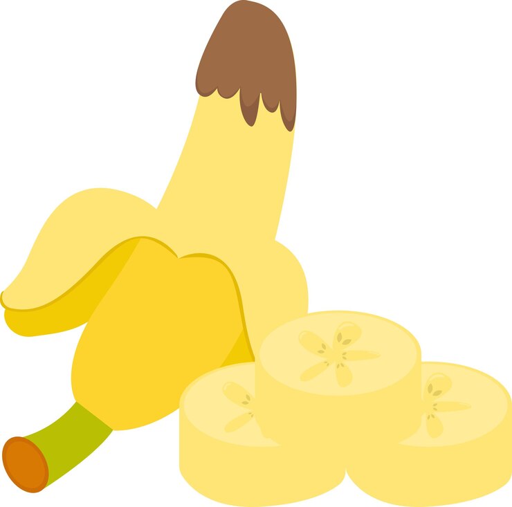 Vector ilustración, de, plátano
