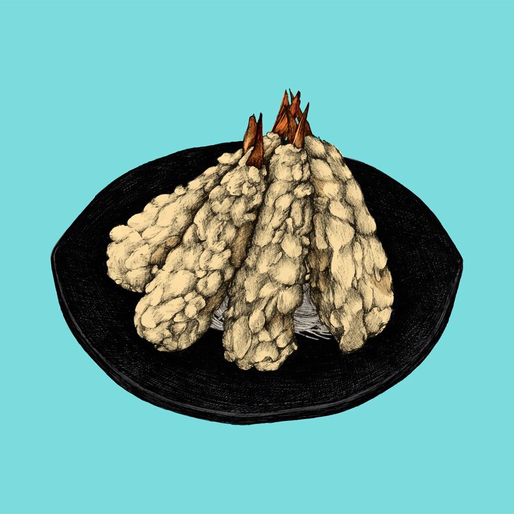 Vector ilustración del plato de leguminosas japonés