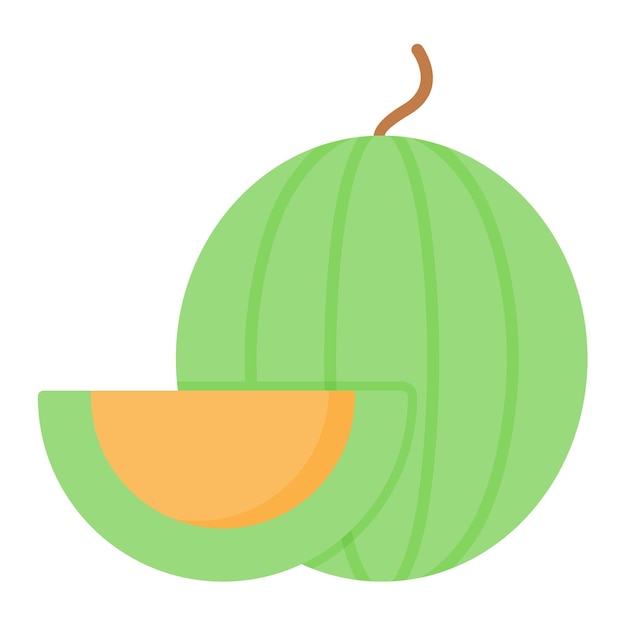 Vector ilustración del plato del melón