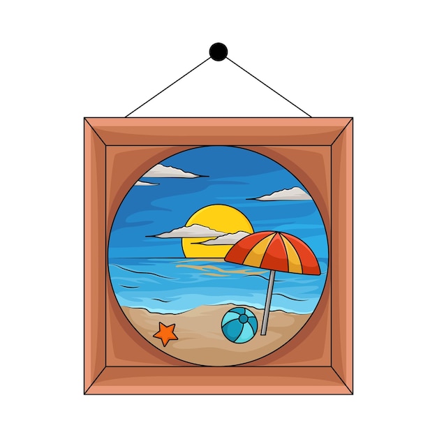 Vector ilustración de playa