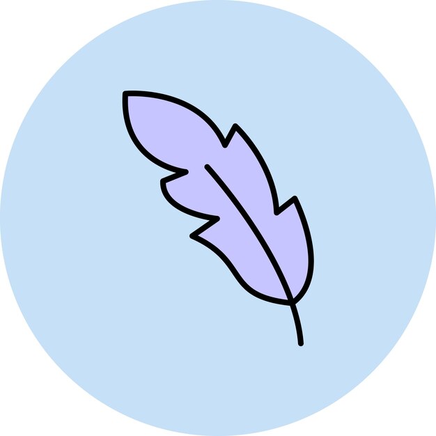 Ilustración de la pluma plana