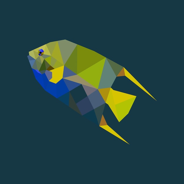 La ilustración del polígono Angelfish