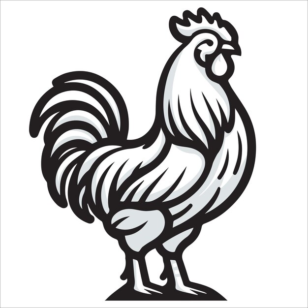 Ilustración de pollo de marans vector