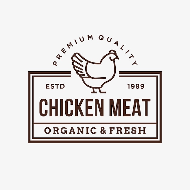 Ilustración de pollo vector logo