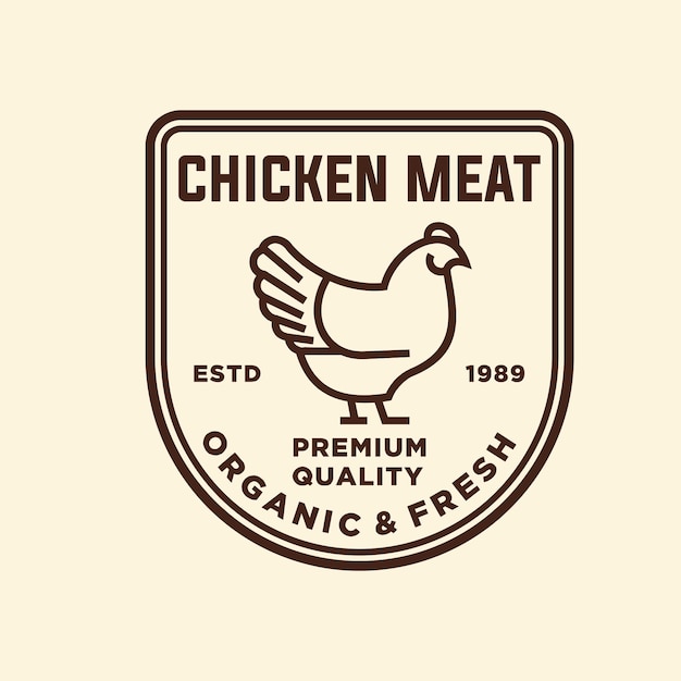 Ilustración de pollo vector logo