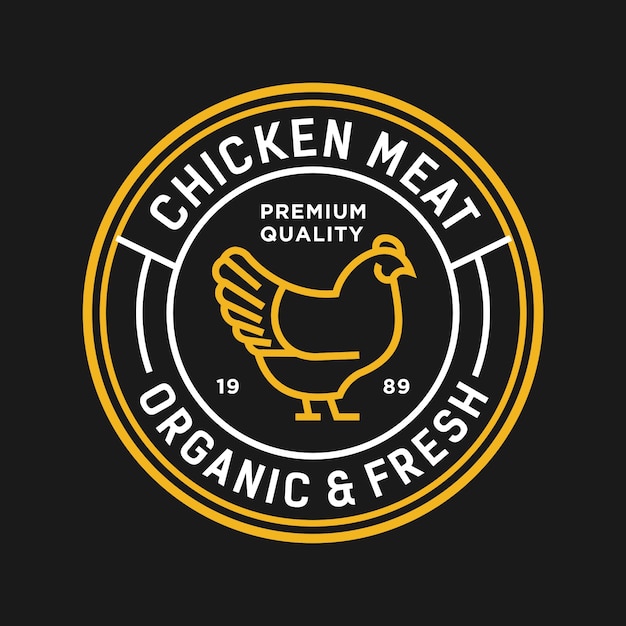 Ilustración de pollo vector logo