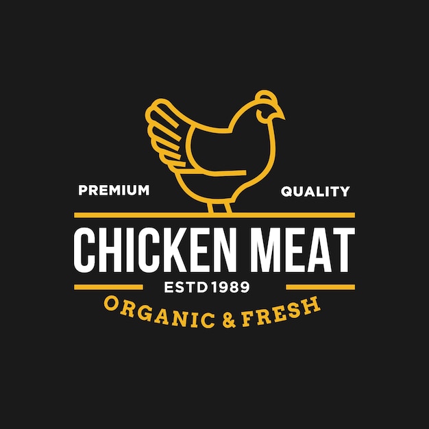 Ilustración de pollo vector logo