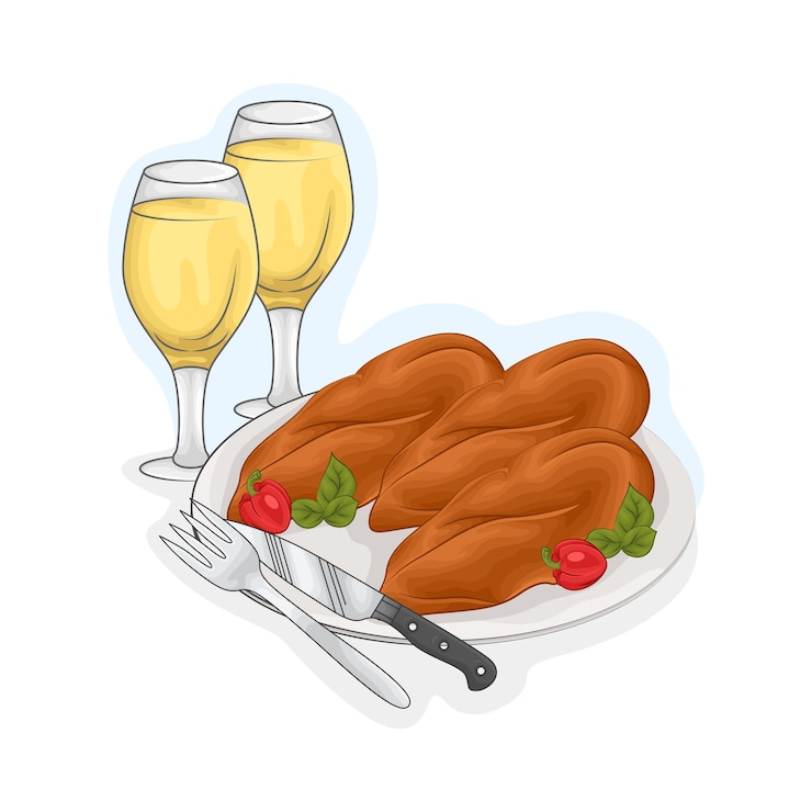 Vector ilustración de un pollo