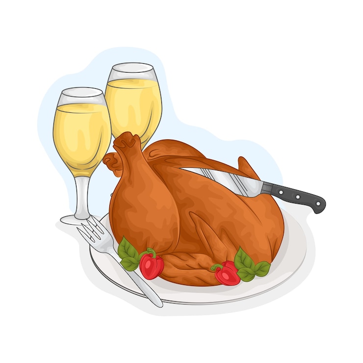 Vector ilustración de un pollo