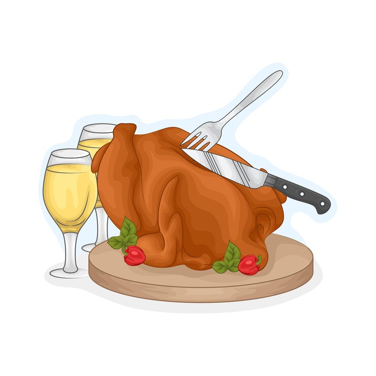 Vector ilustración de un pollo