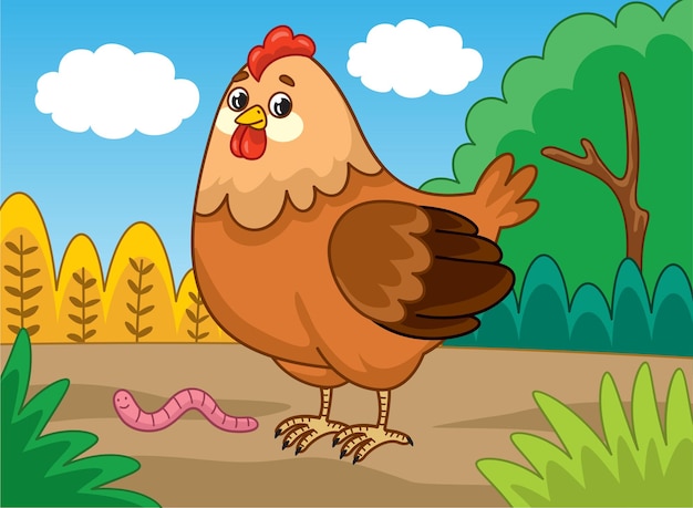 Vector ilustración de pollo