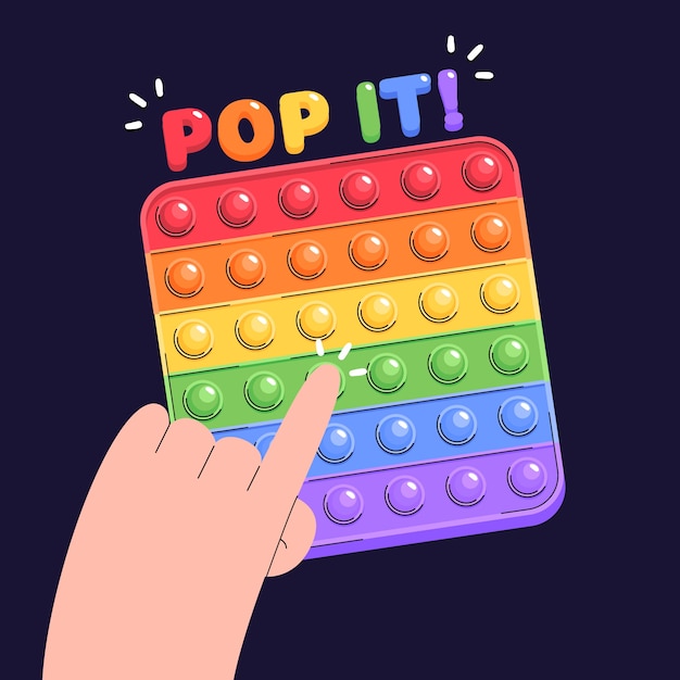 Vector ilustración de pop it de diseño plano