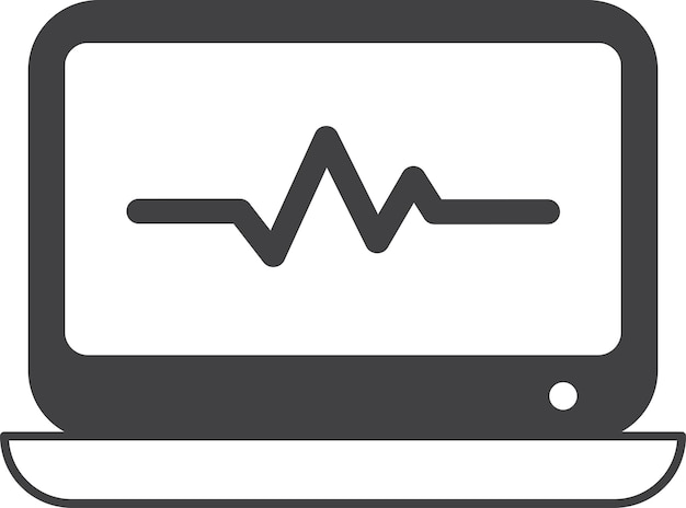 Ilustración de portátil y gráfico de cotizaciones en estilo minimalista