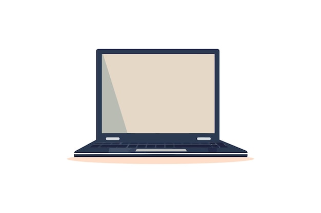 Ilustración de portátil minimalista diseño de ilustración vectorial de vista delantera