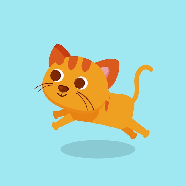 Vector ilustración de pose de gato