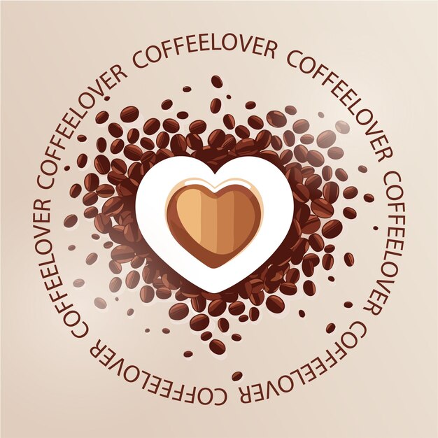 Vector ilustración de post instagram coffe lover