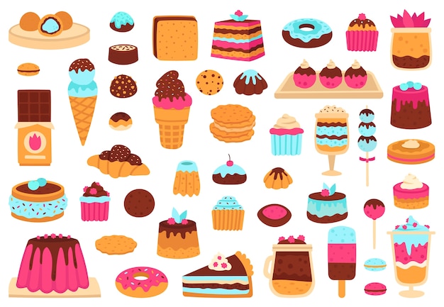 Ilustración de postres dulces