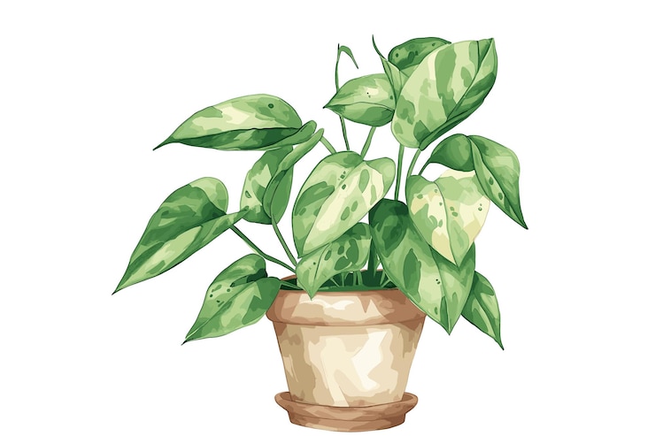 Vector ilustración de potos de ensueño acuarela neutra equipo de jardinería