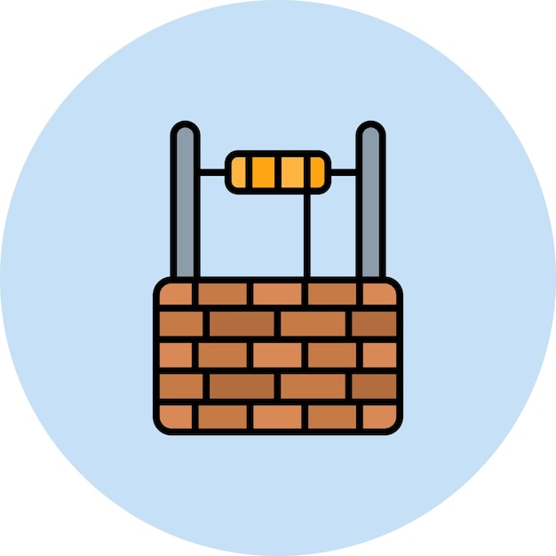 Ilustración de un pozo aplanado