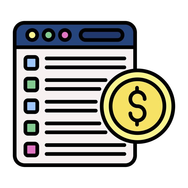 Ilustración de los precios planos