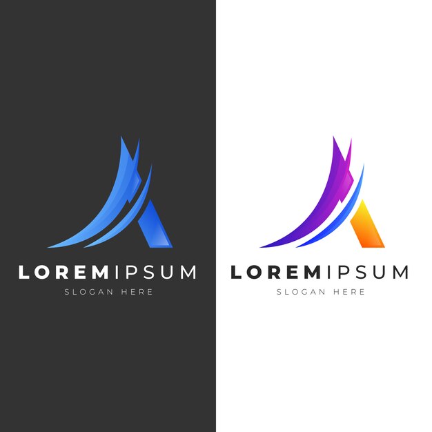 Ilustración premium de logotipo abstracto colorido