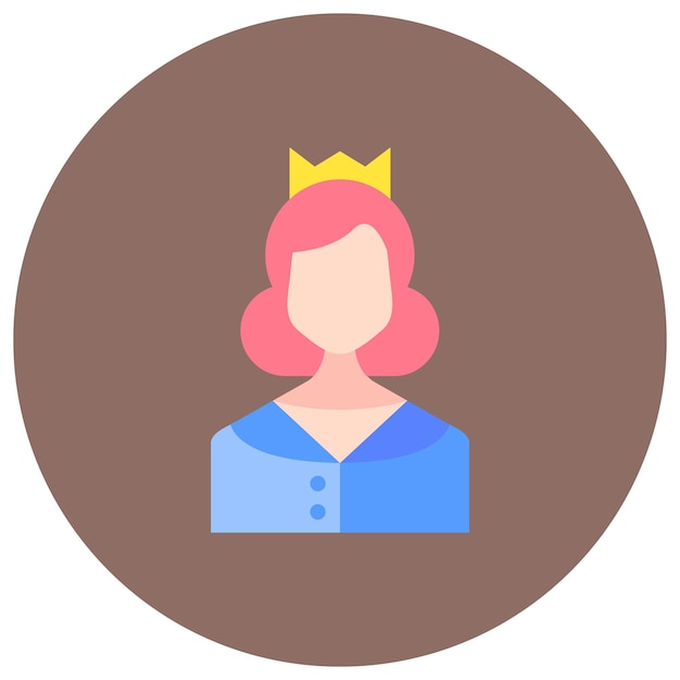 Ilustración de la princesa Flat