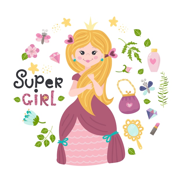 Vector ilustración de princesa