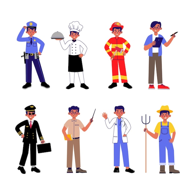 Ilustración de la profesión del hombre