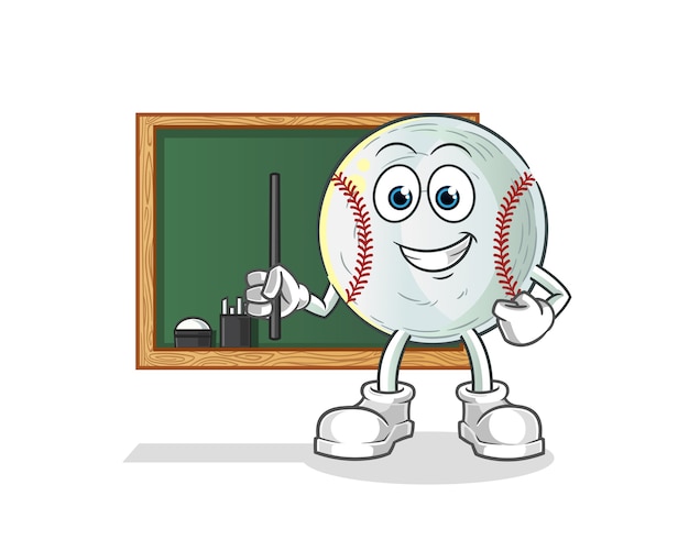 Ilustración de profesor de béisbol