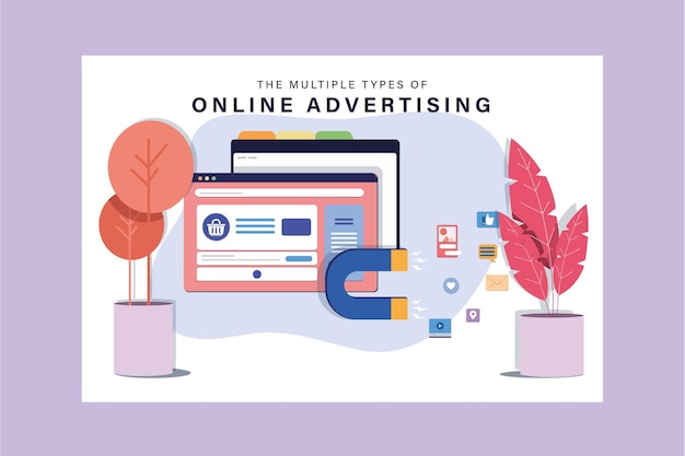 ilustración de publicidad online