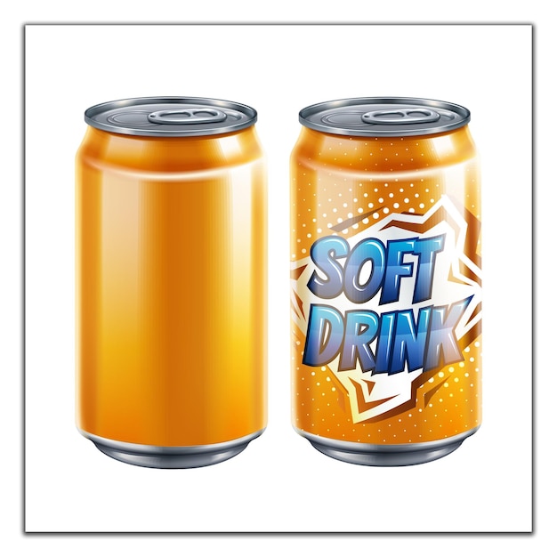 Ilustración publicitaria de las latas de refrescos