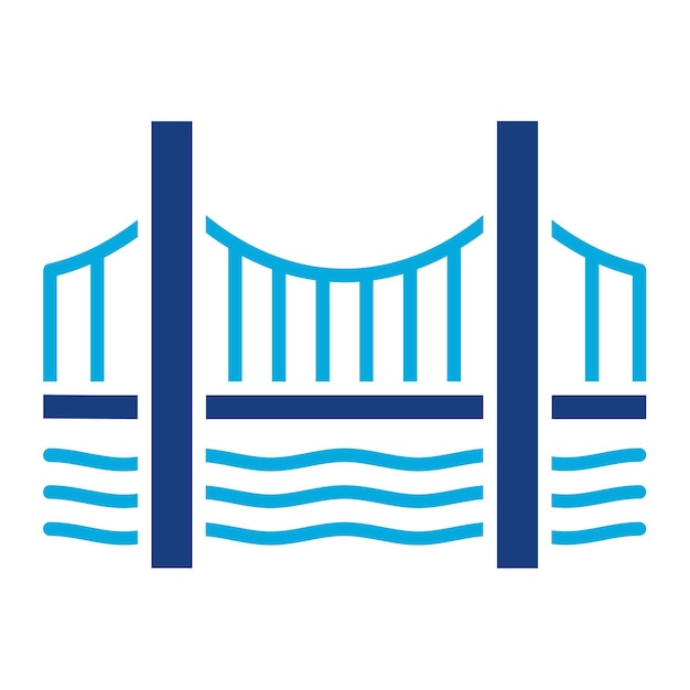 Ilustración del puente en dos tonos
