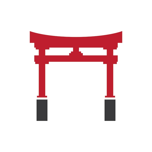 Vector ilustración de la puerta torii